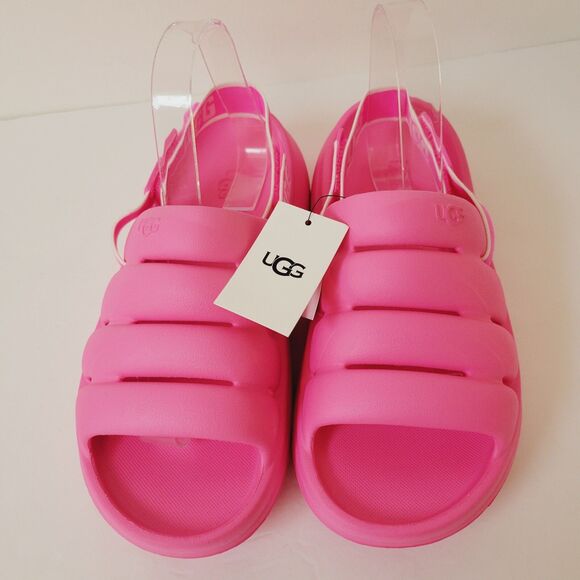 NWT UGG Sport Yeah Elastic Slide  Women Pink Sandals Size US 9 - Picture 1 of 12